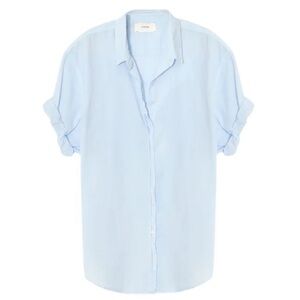 XIRENA 
Channing Cotton Poplin Shirt | Light blue
